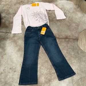 NWT GMS Girl’s Made In Argentina 100% Cotton 2 Piece Set Size 8T